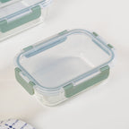 Nestro Leakproof Stackable Food Storage Lunch Box Set Of 4 Green S 185ml M 370ml L 600ml XL 1000ml Nestasia