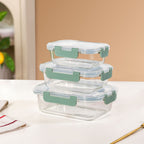 Nestro Lunch Box Set Of 3 Green S 370ml M 600ml L 1000ml Nestasia