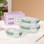 Nestro Lunch Box Set Of 3 Green S 370ml M 600ml L 1000ml Nestasia
