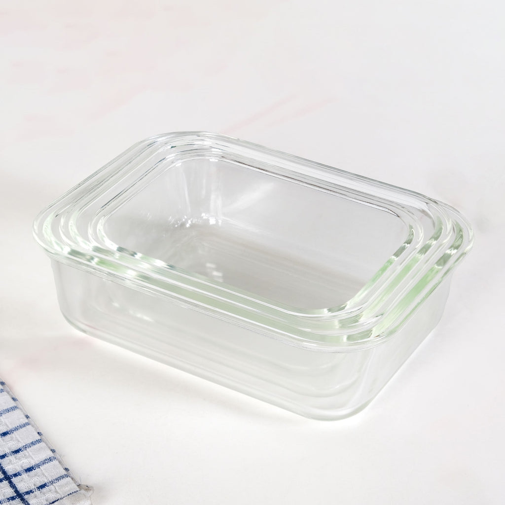 Nestro Microwave Safe Airtight Storage Box Set Of 3 Green S 185ml M 370ml L 600ml Nestasia