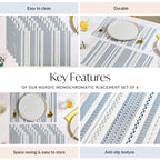 Nordic Dining Table Placement Set Of 6 Nestasia