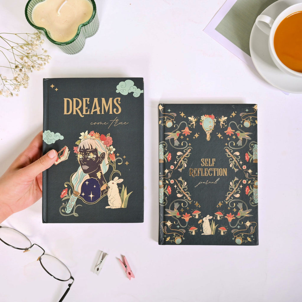 Aspire And Reflect Hardcover Journal Set Of 2 Nestasia