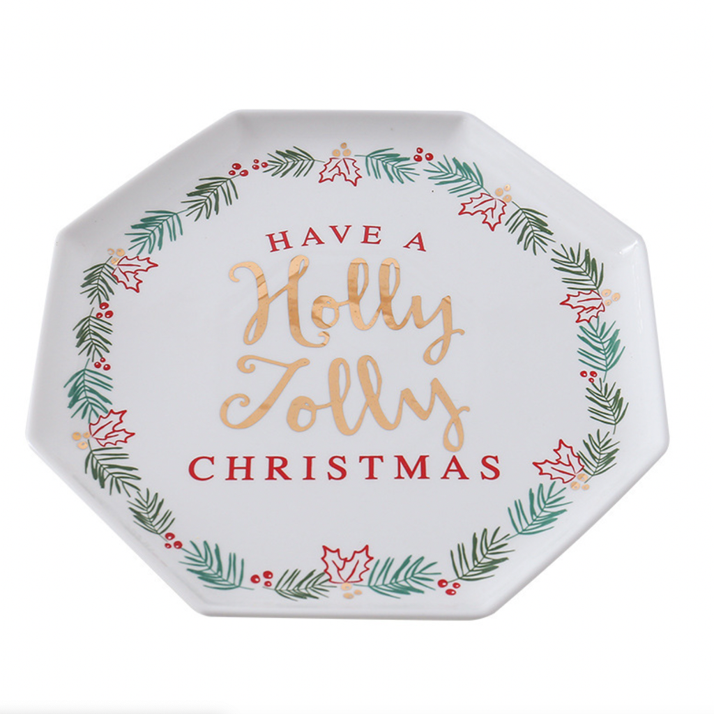 Ceramic Christmas Plate Large Nestasia