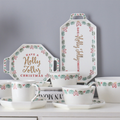 Ceramic Christmas Platter With Handle Nestasia