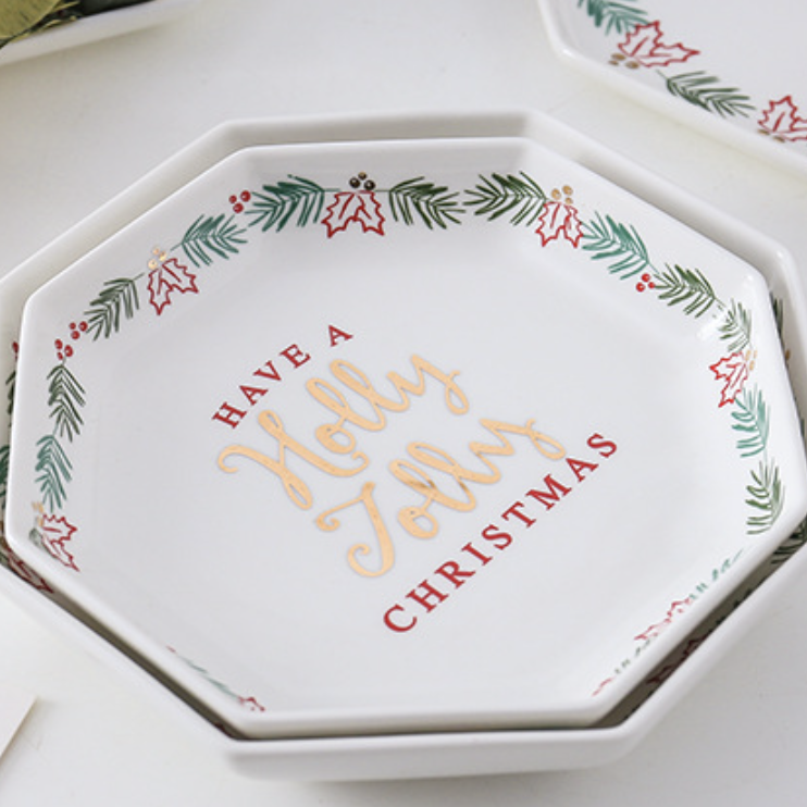 Ceramic Christmas Side Plate Nestasia