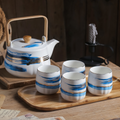 Blue Porcelain Tea Pot Set Nestasia