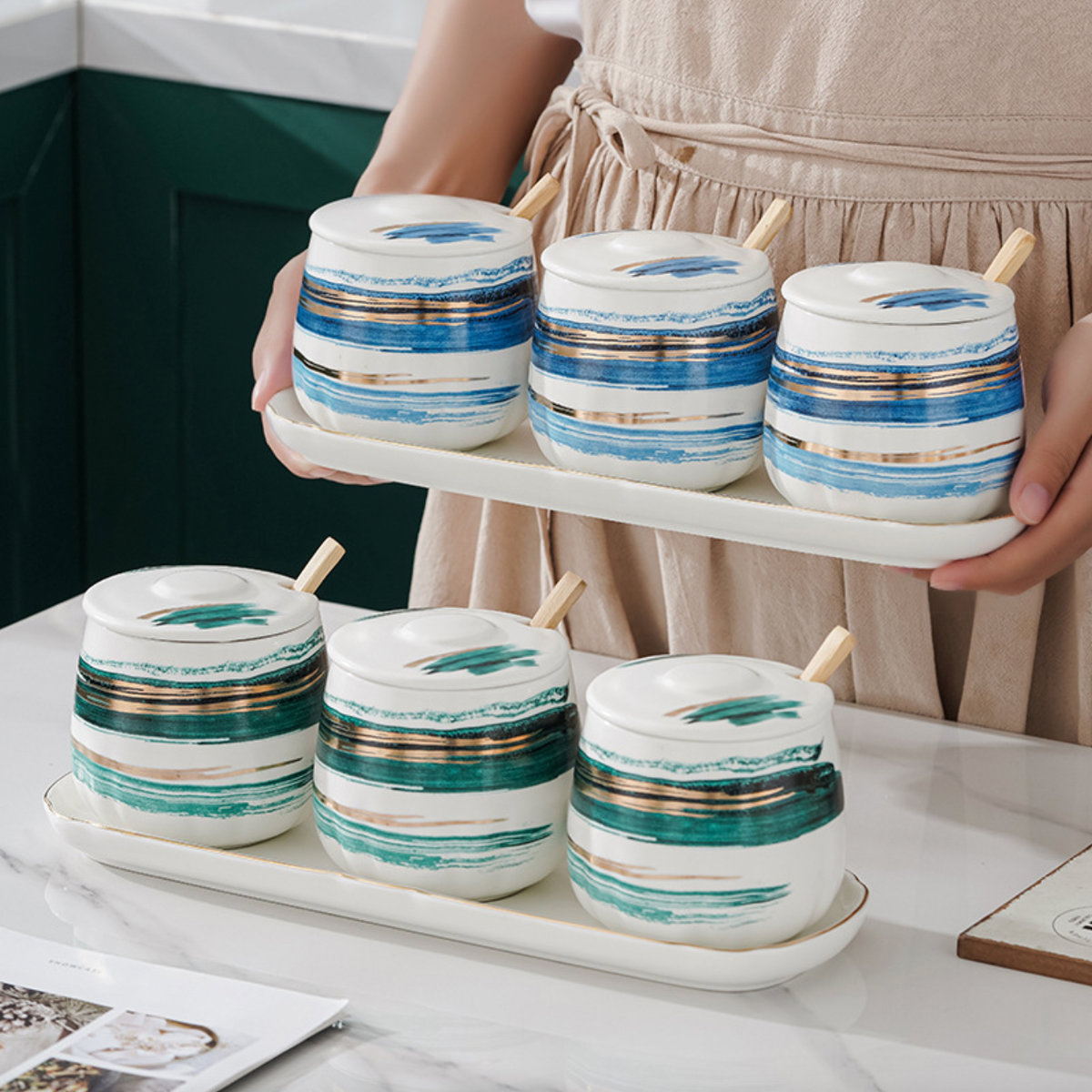 Ceramic Storage Jar Set Nestasia