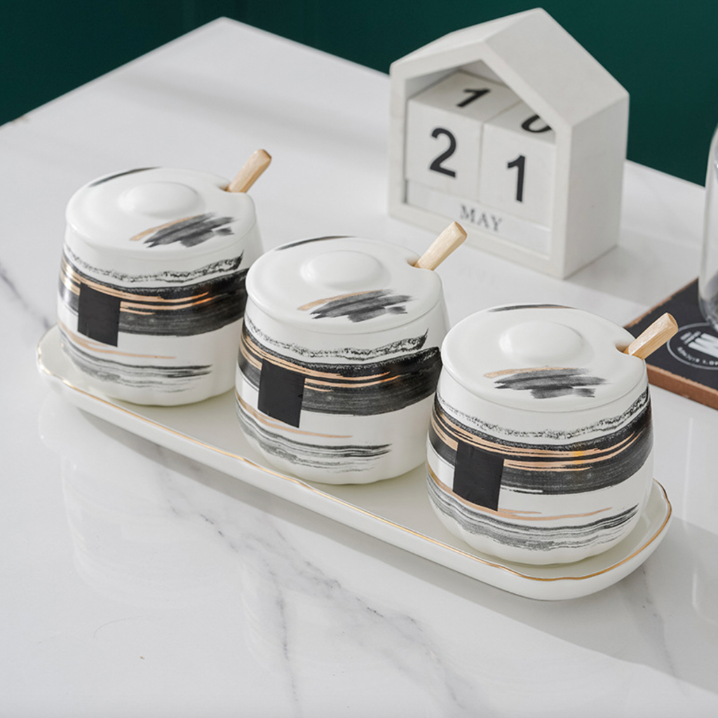Ceramic Storage Jar Set Nestasia