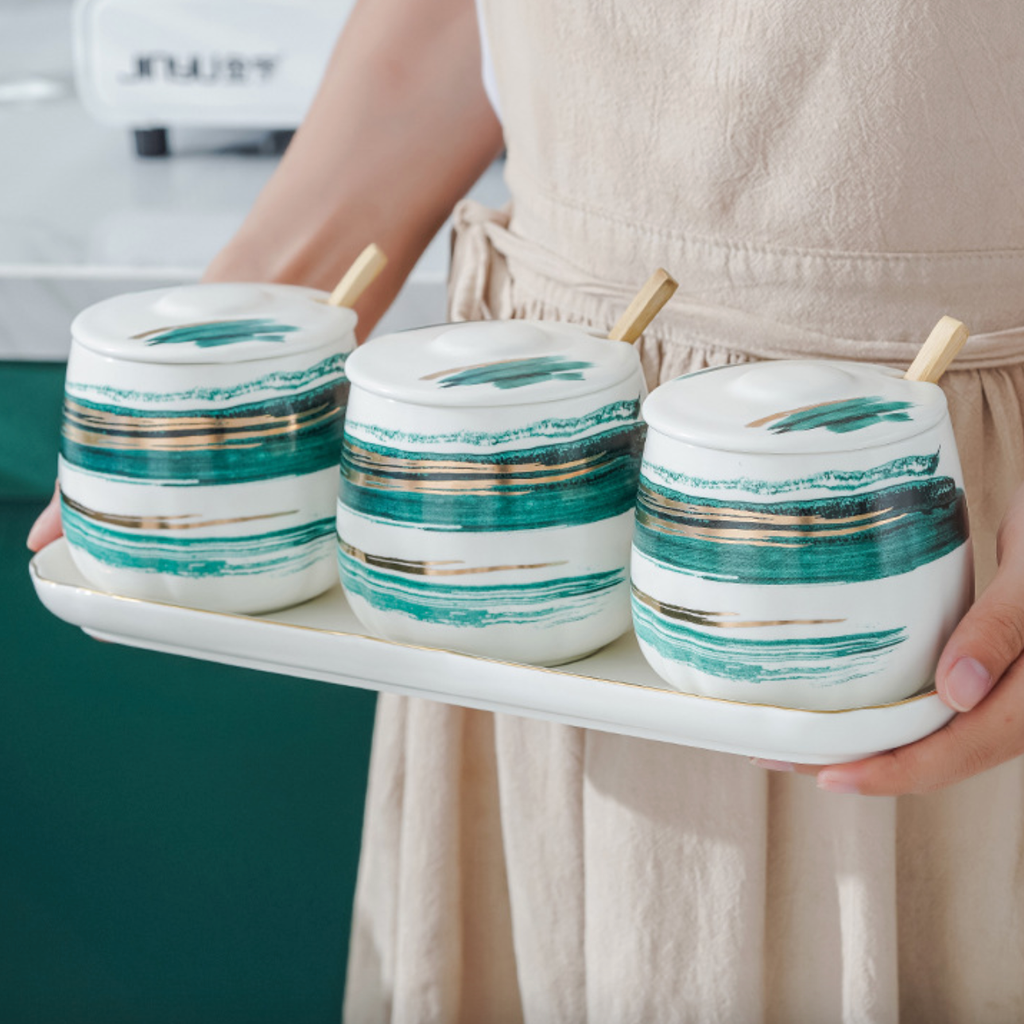 Ceramic Storage Jar Set Nestasia