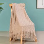 Nude Knitted Throw Nestasia