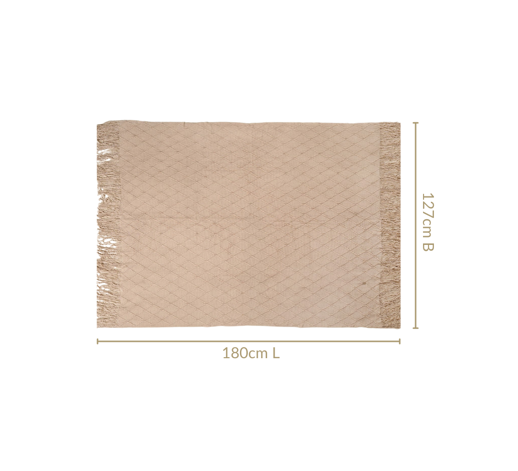 Nude Knitted Throw Nestasia