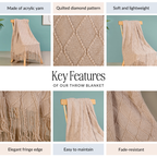 Nude Knitted Throw Nestasia