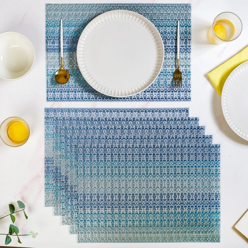 Set Of 6 Ocean Hue Table Mats Nestasia