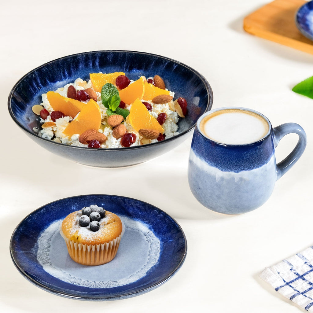 Ocean Ombre Snacks Desserts Set For 4 Nestasia