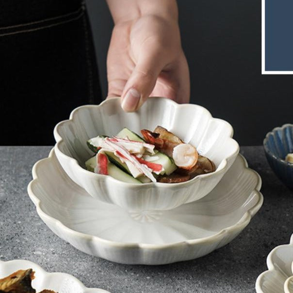 Ocean Ceramic Snack Plate White 6 Inch Nestasia