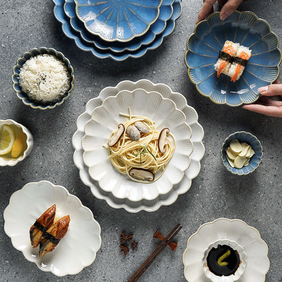 Ocean Ceramic Dessert Plate Blue 4 Inch Nestasia