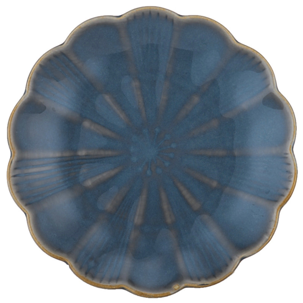 Ocean Ceramic Dinner Plate Blue 10 Inch Nestasia