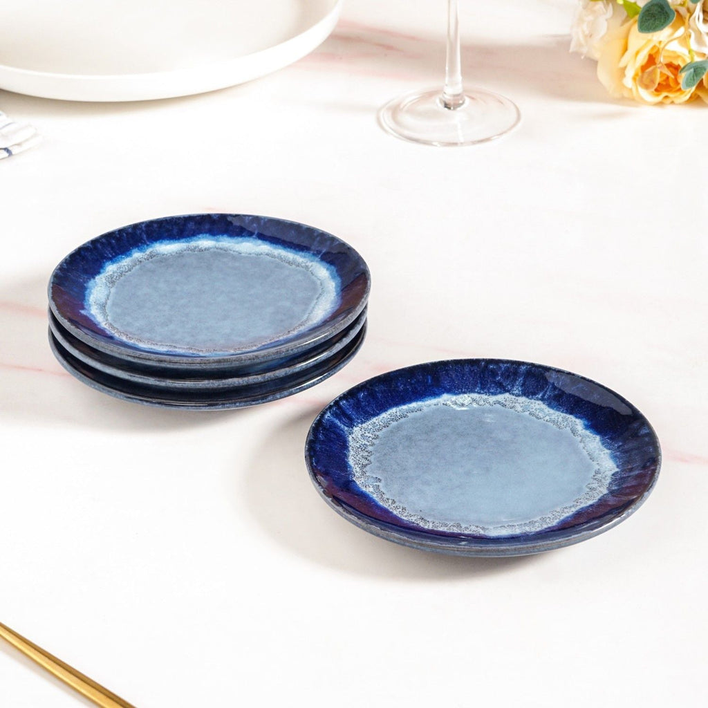 Ocean Ombre Snacks Desserts Set For 4 Nestasia