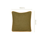 Cotton Cushion Cover Set Of 2 Olive Nestasia