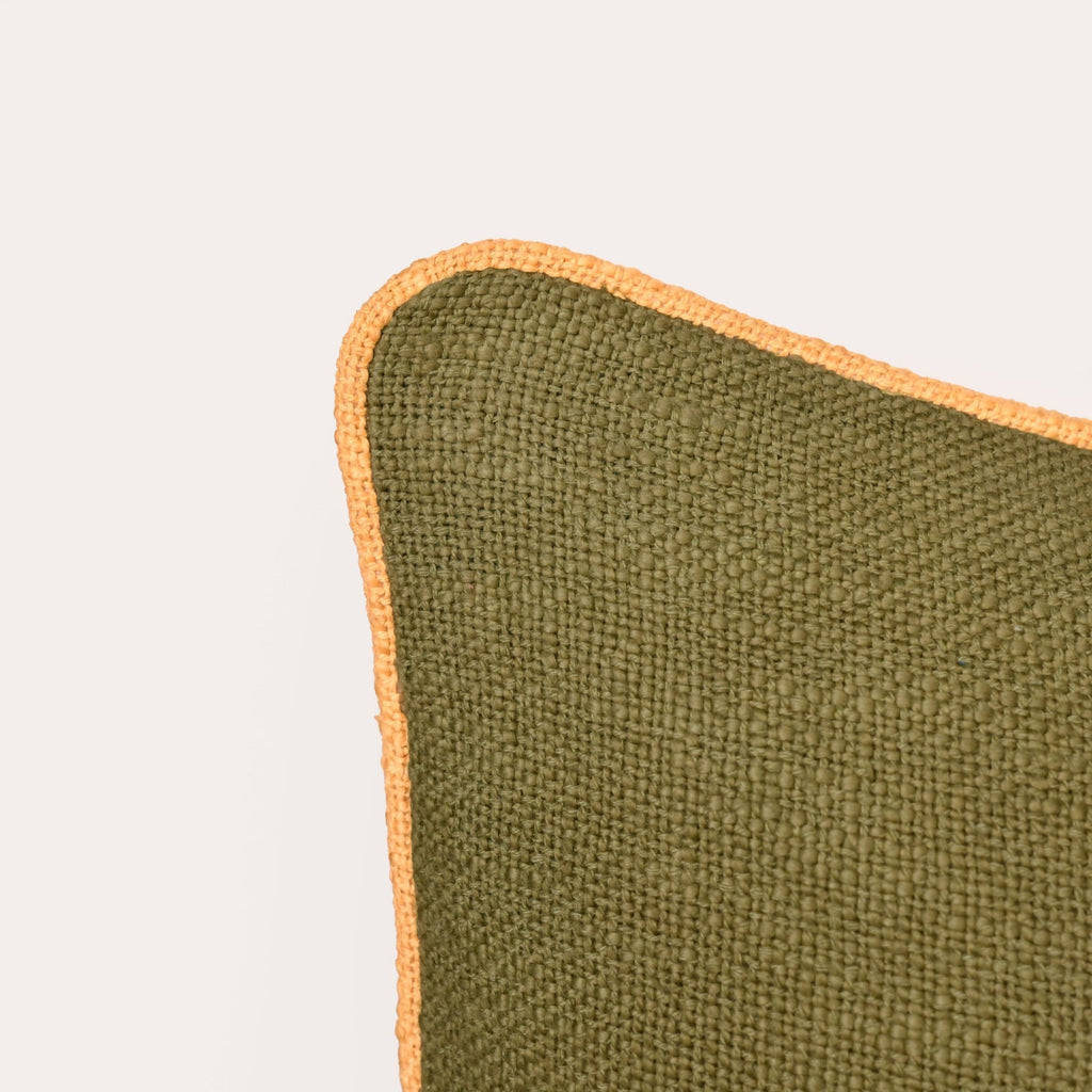 Cotton Cushion Cover Set Of 2 Olive Nestasia