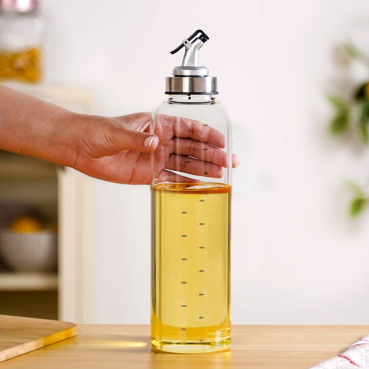 Oil Vinegar Dispenser Bottle With Detachable Nozzle 1000ml Nestasia