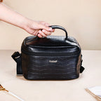 On The Go Lunch Bag Lunch Box Set In Faux Leather Nestasia