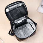 On The Go Lunch Bag Lunch Box Set In Faux Leather Nestasia