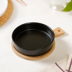 Bake And Serve Bowl Platter Set Of 2 Matte Black Nestasia