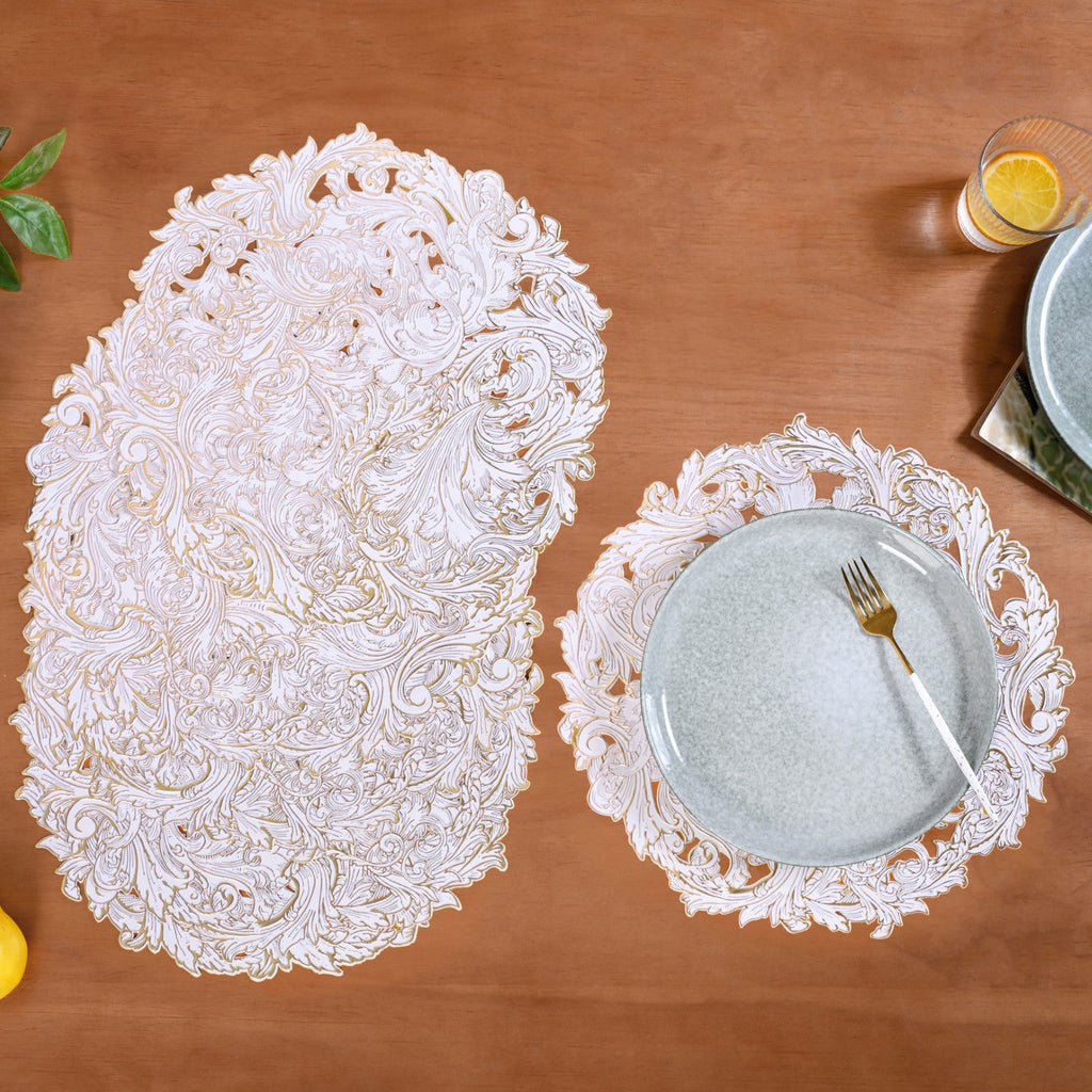 Luxe Gold Round Tablemat Set Of 6 Nestasia