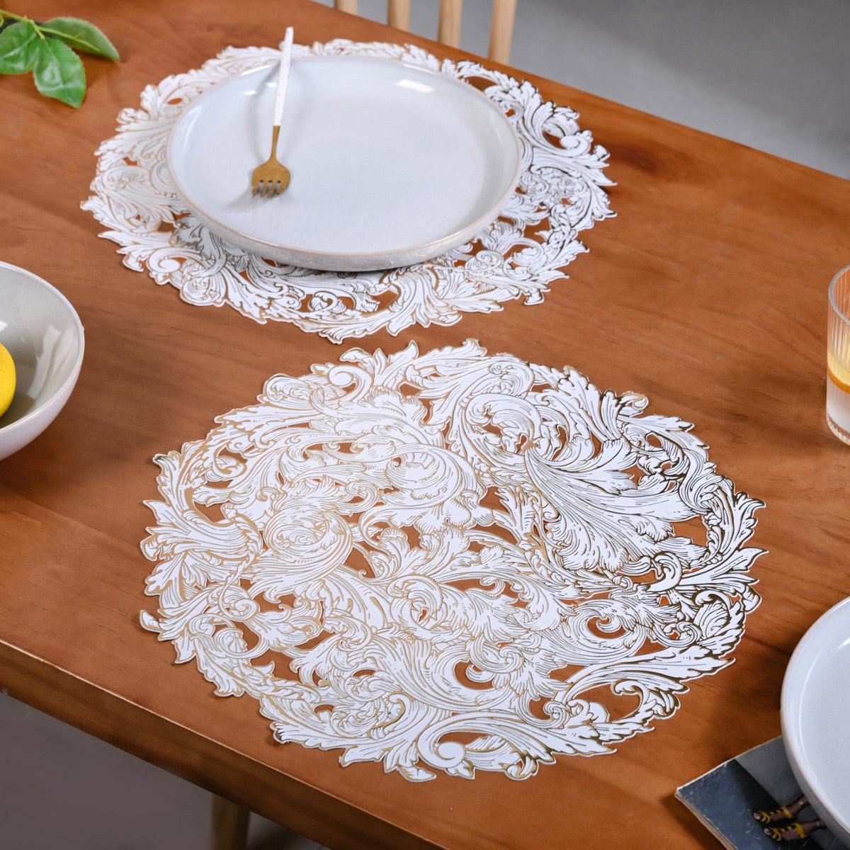 Luxe Gold Round Tablemat Set Of 6 Nestasia