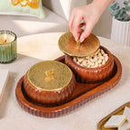 Halo Bowl With Tray Set Of 3 Nestasia