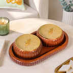 Halo Bowl With Tray Set Of 3 Nestasia