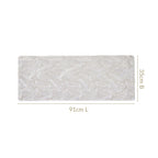 Opulent Leaf Silver Table Runner 91x35cm Nestasia