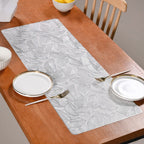 Opulent Leaf Silver Table Runner 91x35cm Nestasia