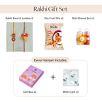 Orange And Gold Peacock Rakhi Gift Set Nestasia