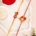 Orange And Gold Peacock Rakhi Gift Set Nestasia