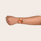 Orange And Gold Peacock Rakhi Gift Set Nestasia