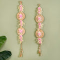Organic Dried Grass Wall Hanging Light Pink Set Of 2 Nestasia