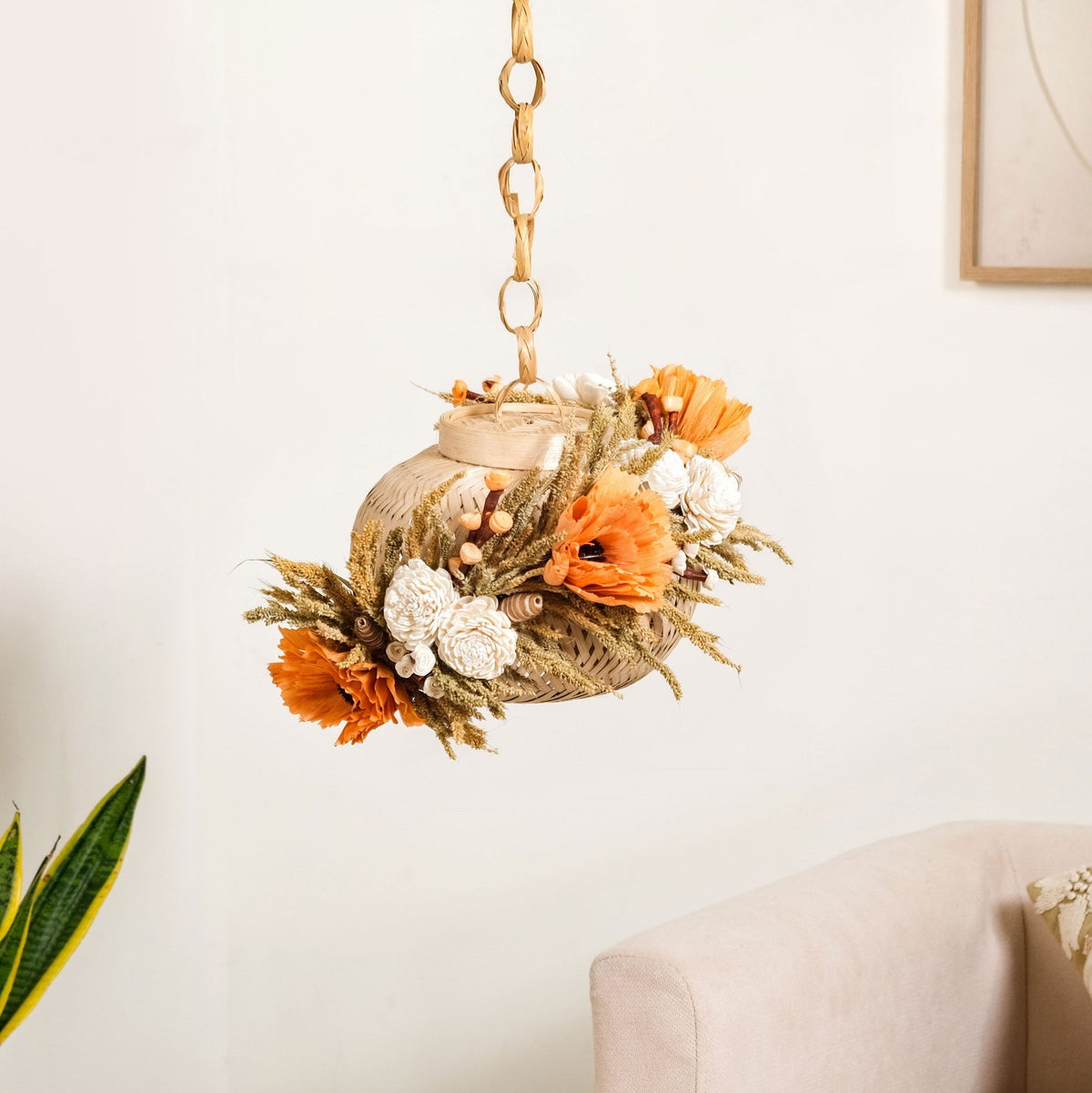 Organic Floral Lantern Orange Nestasia