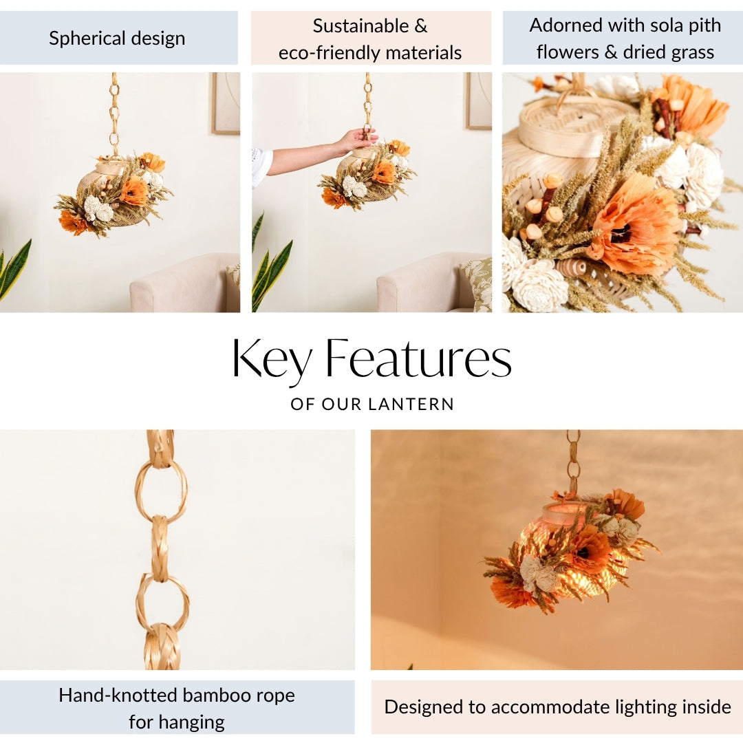 Organic Floral Lantern Orange Nestasia