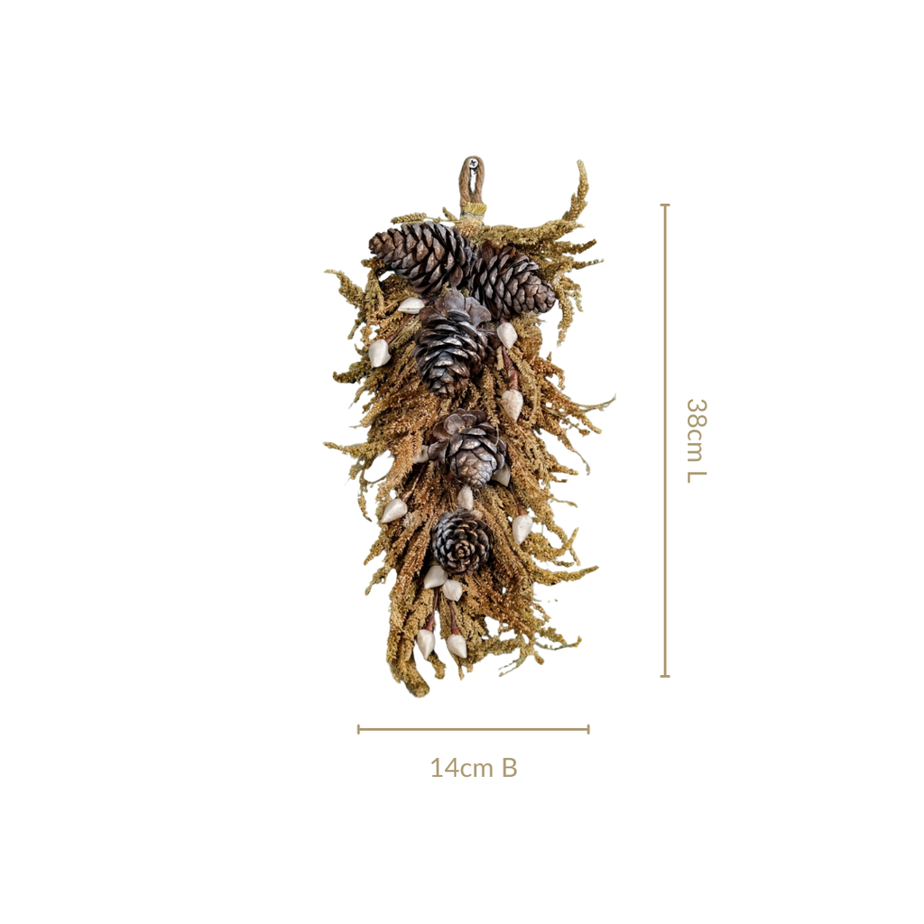 Pinecone Organic Handmade Wall Hanging Set Of 2 Nestasia