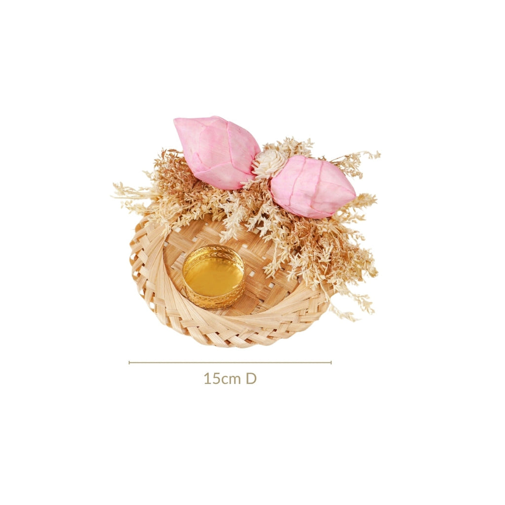 Organic Sola Lotus Tea Light Holder Pink Set Of 4 Nestasia