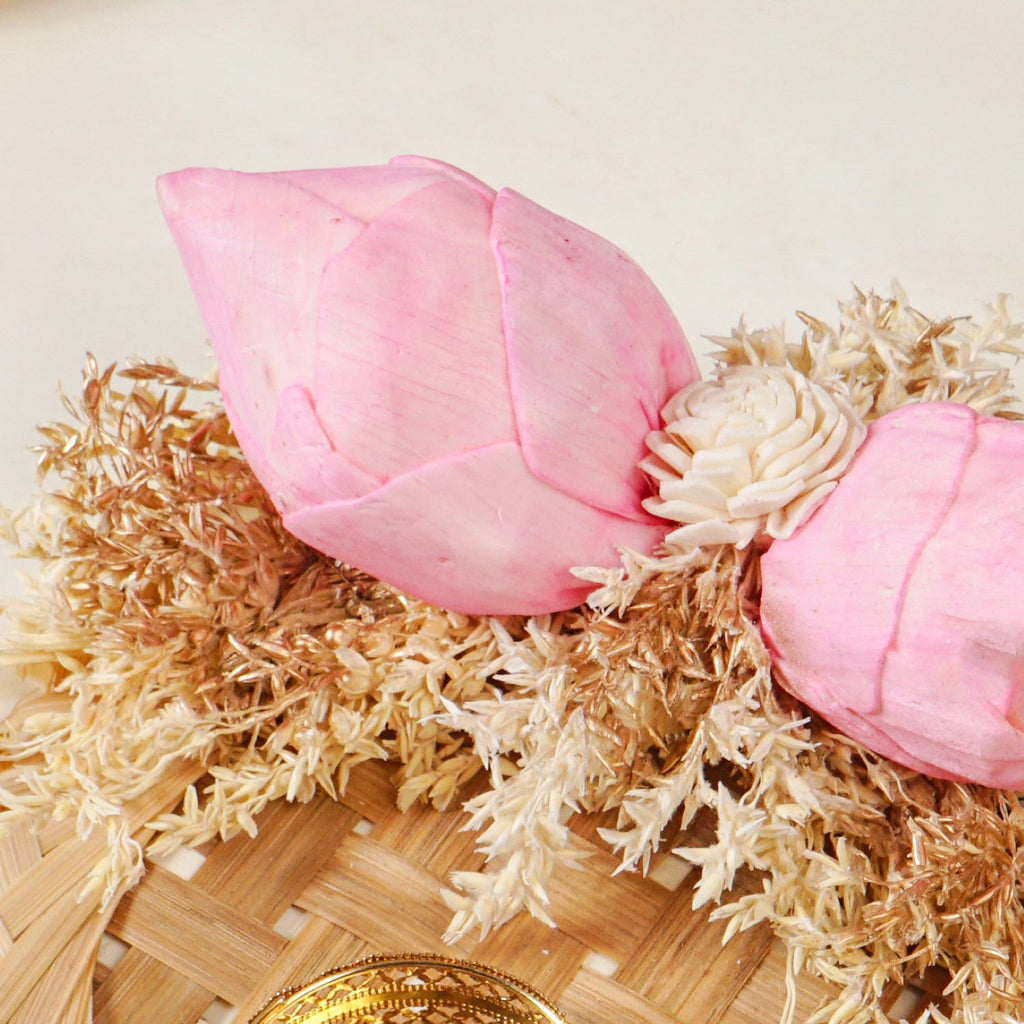 Organic Sola Lotus Tea Light Holder Pink Set Of 4 Nestasia