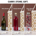 Organic Handwoven Bottle Holder Basket White Nestasia