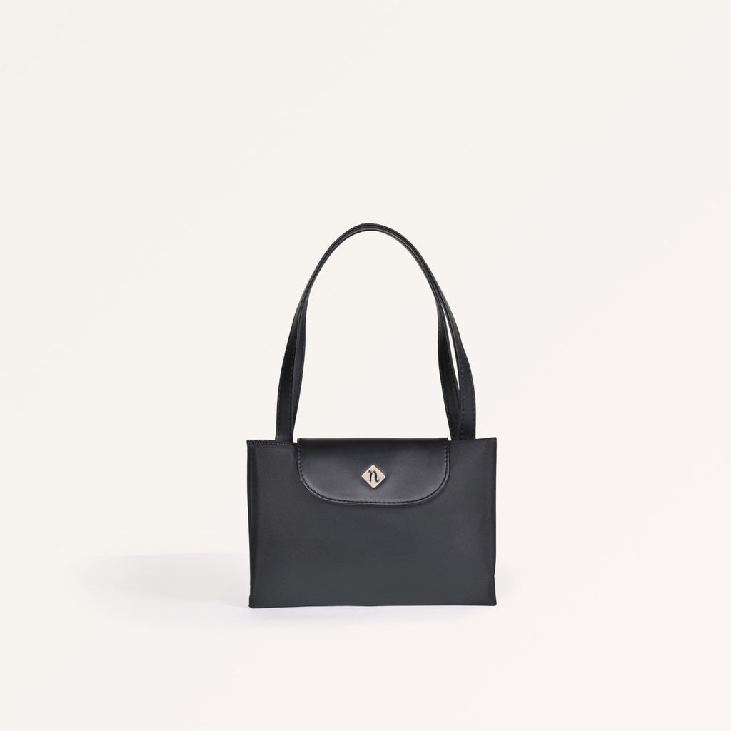 Origami Sleek Black Tote Bag For Women Nestasia
