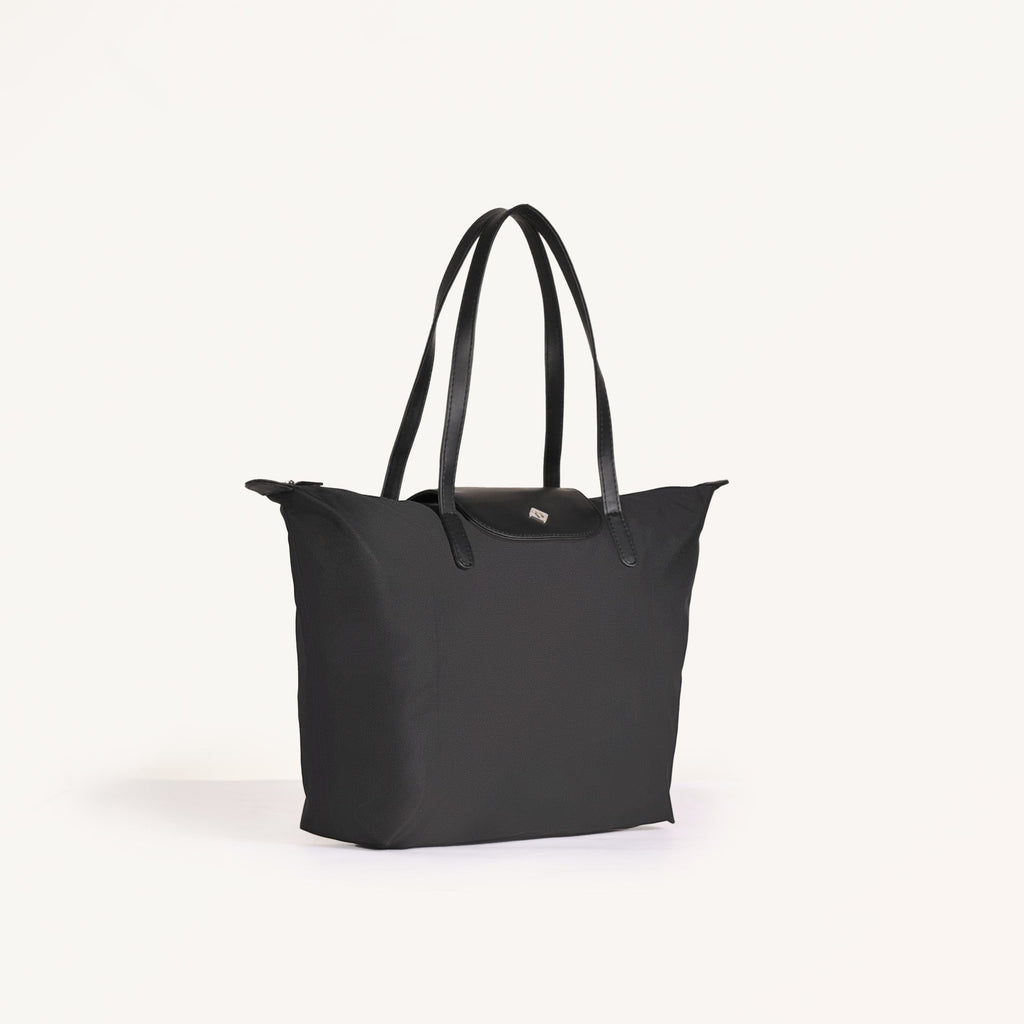 Origami Sleek Black Tote Bag For Women Nestasia