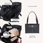 Origami Sleek Black Tote Bag For Women Nestasia