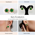 Ornate Pearl Statement Studs Nestasia