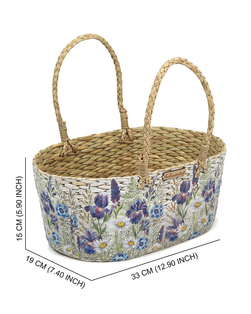 Artisanal Seagrass Hamper Basket for Luxury Gifting and Festive Celebrations