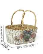 Eco-Friendly Seagrass Hamper Basket for Wedding, Diwali, and Holiday Gifting